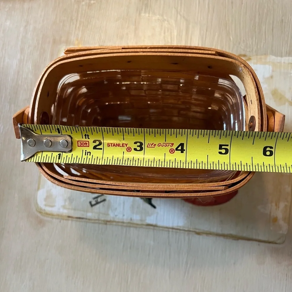 Longaberger 1997 American Cancer Society Basket with Plastic Protector. Mint.